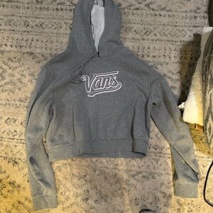Vans Heather Gray Cropped Hoodie